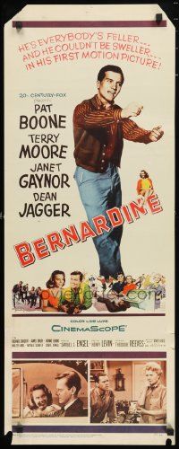 4c545 BERNARDINE insert '57 art of America's new boyfriend Pat Boone, on the screen!