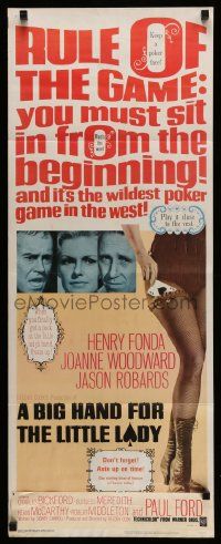 4c548 BIG HAND FOR THE LITTLE LADY insert '66 Henry Fonda, Joanne Woodward, wildest poker game!