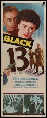 4c552 BLACK 13 insert '54 Peter Reynolds, Rona Anderson, Patrick Barr, crime action!