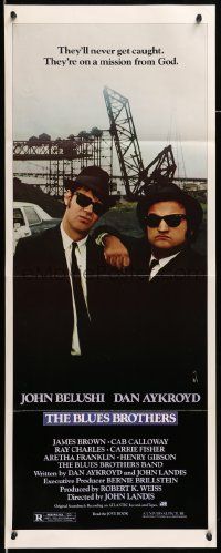 4c563 BLUES BROTHERS insert '80 John Belushi & Dan Aykroyd are on a mission from God!