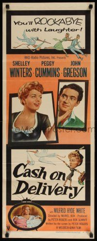 4c578 CASH ON DELIVERY insert '56 Shelley Winters, Peggy Cummins, John Gregson, English!