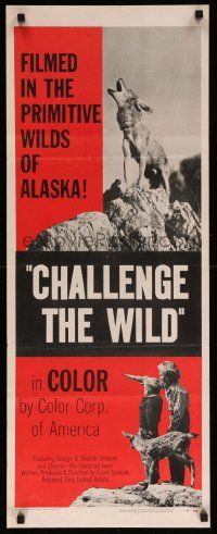 4c584 CHALLENGE THE WILD insert '54 primitive Alaska wildlife, cool deer and awesome coyote!