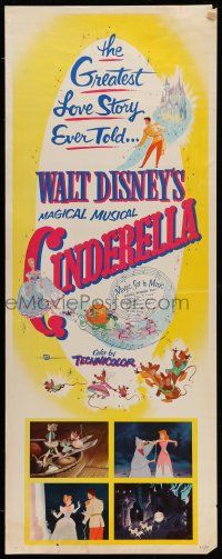 4c587 CINDERELLA insert R57 Disney's classic musical cartoon, the greatest love story ever told!
