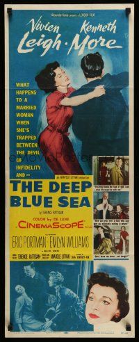 4c610 DEEP BLUE SEA revised insert'55 Kenneth More is unfaithful to wife Vivien Leigh,Anatole Litvak