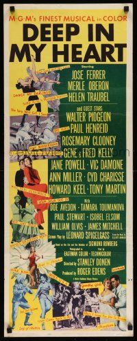 4c611 DEEP IN MY HEART insert '54 MGM's finest musical, top MGM stars!