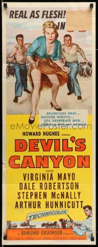 4c614 DEVIL'S CANYON 3D insert '53 artwork of sexy Virginia Mayo, Dale Robertson!