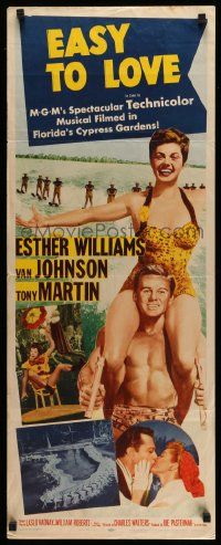 4c627 EASY TO LOVE insert '53 sexy swimmer Esther Williams stands on Van Johnson & Tony Martin!