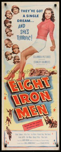 4c629 EIGHT IRON MEN insert '52 World War II soldiers & sexy full-length Mary Castle!