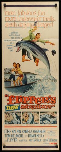 4c643 FLIPPER'S NEW ADVENTURE insert '64 Flipper the fearless is more fin-tastic than ever!