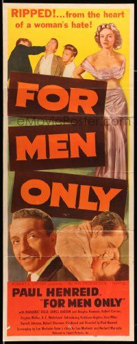 4c645 FOR MEN ONLY insert '52 sexy sleazy Margaret Field, Paul Henreid, the heart of woman's hate!
