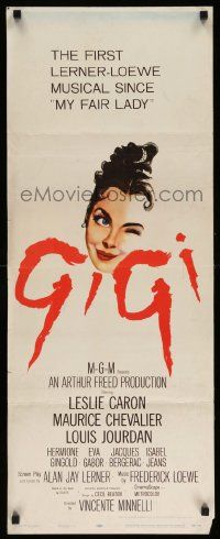 4c654 GIGI insert '58 art of winking Leslie Caron, Best Director & Best Picture winner!