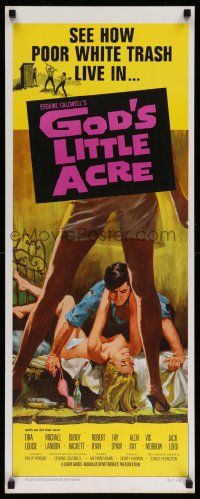 4c658 GOD'S LITTLE ACRE insert R67 sexy artwork of Aldo Ray & nearly naked women!