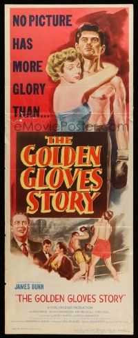 4c660 GOLDEN GLOVES STORY insert '50 boxer Dewey Martin, James Dunn, gorgeous Kay Westfall!
