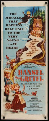 4c670 HANSEL & GRETEL insert '54 classic fantasy tale acted out by cool Kinemin puppets!