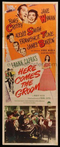 4c678 HERE COMES THE GROOM insert '51 Bing Crosby, Jane Wyman, Alexis Smith, Frank Capra