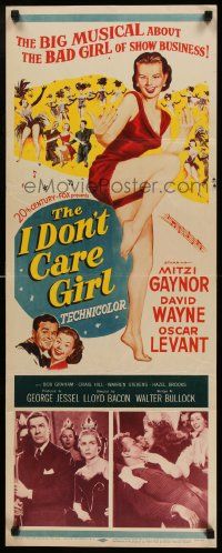 4c693 I DON'T CARE GIRL insert '52 great full-length art of sexy showgirl Mitzi Gaynor!