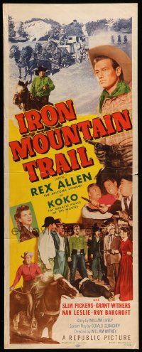 4c704 IRON MOUNTAIN TRAIL insert '53 images of Arizona Cowboy Rex Allen and his horse Koko!
