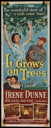 4c705 IT GROWS ON TREES insert '52 Irene Dunne & Dean Jagger picking money from tree!