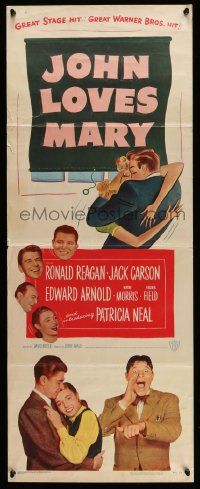 4c707 JOHN LOVES MARY insert '49 Ronald Reagan, Jack Carson, Edward Arnold, Patricia Neal