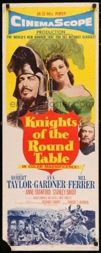 4c715 KNIGHTS OF THE ROUND TABLE insert '54 Robert Taylor as Lancelot, Ava Gardner as Guinevere!