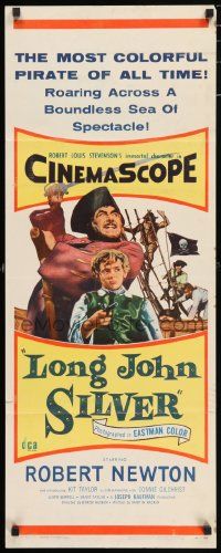 4c731 LONG JOHN SILVER insert '54 Robert Newton as the most colorful pirate of all time!