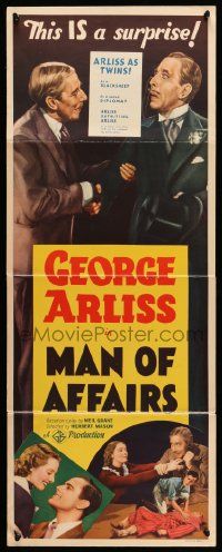 4c750 MAN OF AFFAIRS insert '36 great images of George Arliss, Lawrence Anderson, top cast!