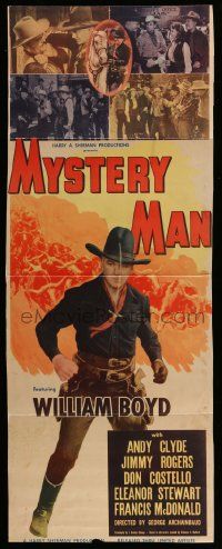 4c767 MYSTERY MAN insert '44 William Boyd, Hopalong Cassidy