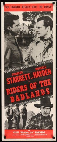 4c825 RIDERS OF THE BADLANDS insert R55 Charles Starrett & Russell Hayden ride the range!