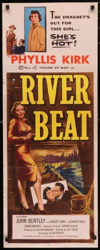 4c829 RIVER BEAT insert '54 the dragnet is out for smoking bad girl Phyllis Kirk, who is HOT!