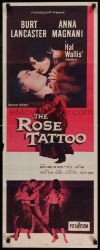 4c835 ROSE TATTOO insert '55 Burt Lancaster, Anna Magnani, written by Tennessee Williams!