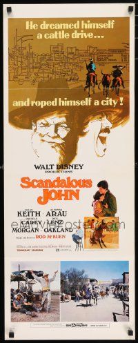 4c850 SCANDALOUS JOHN insert '71 Disney, Keith is crazy enough to fight windmills of change!