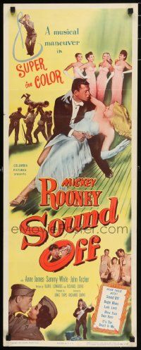 4c892 SOUND OFF insert '52 Mickey Rooney, Blake Edwards, sexy Anne James, cool art & images!