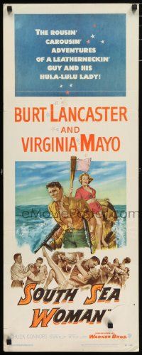 4c894 SOUTH SEA WOMAN insert '53 leatherneckin' Burt Lancaster & sexy Virginia Mayo!