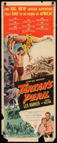 4c932 TARZAN'S PERIL insert '51 Lex Barker in the title role, it had to be filmed in Africa!