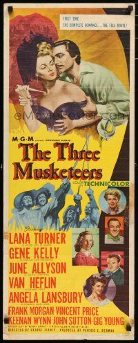 4c944 THREE MUSKETEERS insert '48 Lana Turner, Gene Kelly, June Allyson, Angela Lansbury