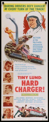 4c950 TINY LUND HARD CHARGER insert '67 Richard Petty & real NASCAR drivers battle it out at 170mph!