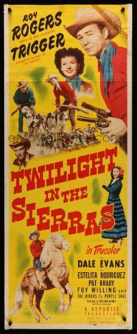 4c959 TWILIGHT IN THE SIERRAS insert '50 images of Roy Rogers riding Trigger & with Dale Evans!