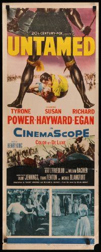 4c968 UNTAMED insert '55 Tyrone Power & Susan Hayward in Africa with natives!