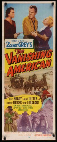 4c970 VANISHING AMERICAN insert '55 Zane Grey, Navajo Indian Scott Brady, Audrey Totter!