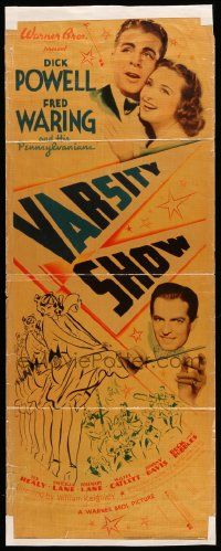 4c973 VARSITY SHOW insert '37 Fred Waring and His Pennsylvanians, Priscilla & Rosemary Lane!
