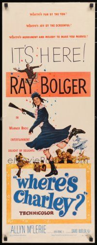 4c988 WHERE'S CHARLEY insert '52 great artwork of wacky cross-dressing Ray Bolger!