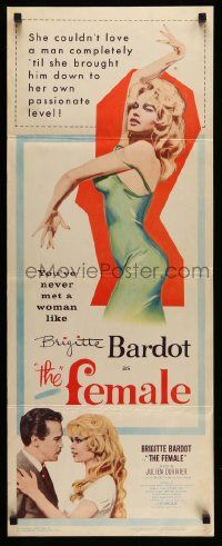 4c993 WOMAN LIKE SATAN style X insert '59 La Femme et le Pantin, Brigitte Bardot is The Female!