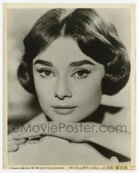 4d220 AUDREY HEPBURN 8x10 still '59 super close up with her chin on her hands!