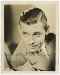 4d249 CLARK GABLE 8x10 still '30s great head & shoulders portrait of the star w/pencil mustache!