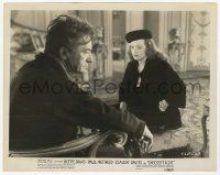 4d035 DECEPTION 8x10 still '46 Bette Davis in cool outfit staring at disheveled Claude Rains!