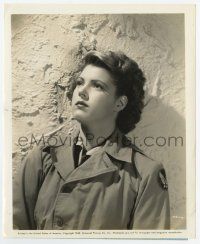 4d261 DIANA BARRYMORE 8x10 still '43 great c/u in WAFS military uniform in Ladies Courageous!