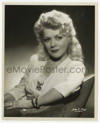 4d302 GLADYS GEORGE 8.25x10 still '30s sitting in chair with interesting smile by John E. Reed!