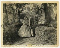 4d058 GONE WITH THE WIND 8x10 still '39 Olivia De Havilland & Leslie Howard walking by the trees!