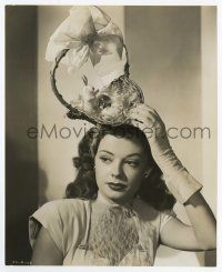 4d322 JANE GREER 7.5x9.25 still '47 with Easter basket on her head by Ernest A. Bachrach!