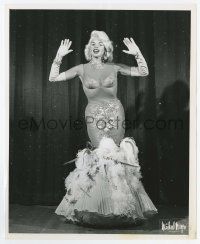 4d334 JAYNE MANSFIELD 8x10 still '58 stripping at the Tropicana in Las Vegas by Michael Nagro!